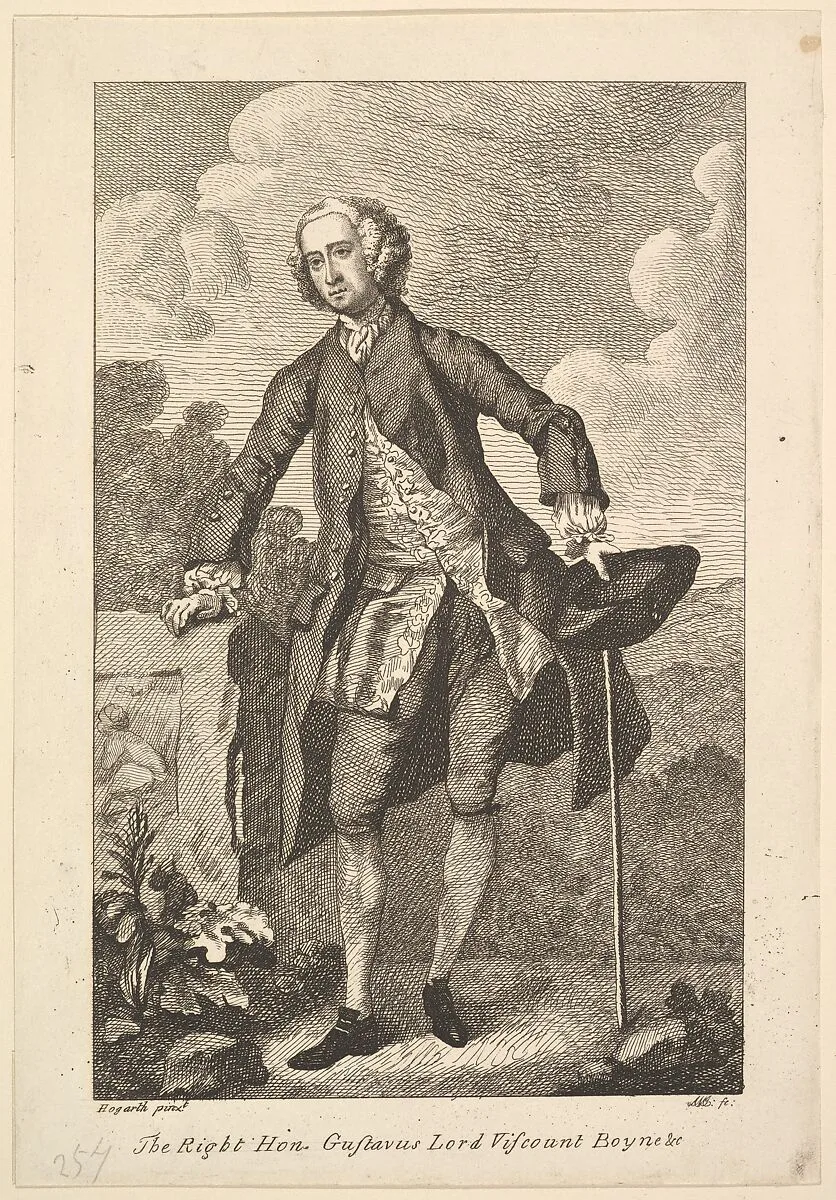 The Right Hon. Gustavus Lord Viscount Boyne &c. — William Hogarth|Gustavus Hamilton 2nd Viscount Boyne|Samuel Ireland