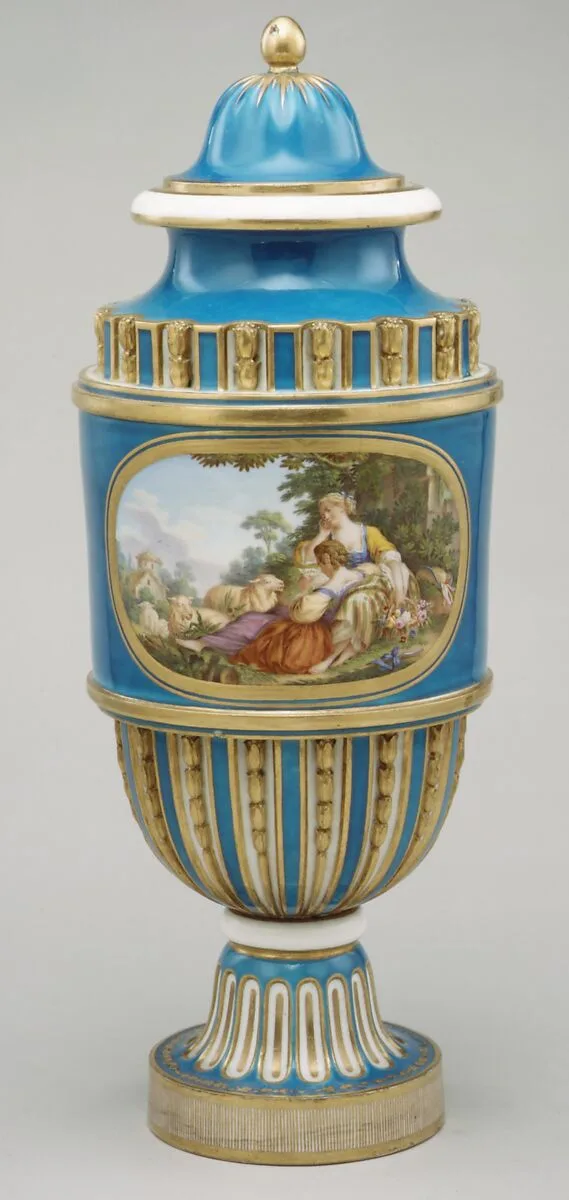 Vase (vase cannelés à bandeau) (one of a pair) — Sèvres Manufactory|Charles Nicolas Dodin