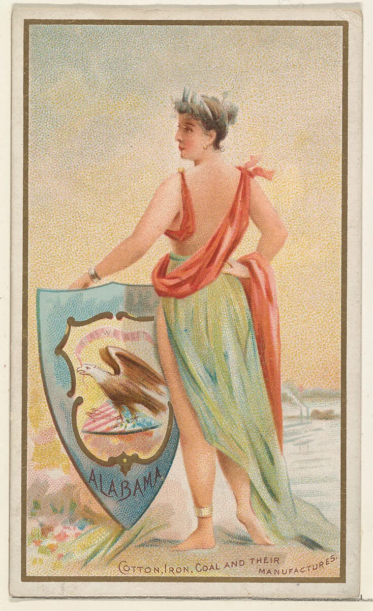 Alabama, from the Industries of States series (N117) issued by Duke Sons & Co. to promote Honest Long Cut Tobacco — W. Duke, Sons & Co.