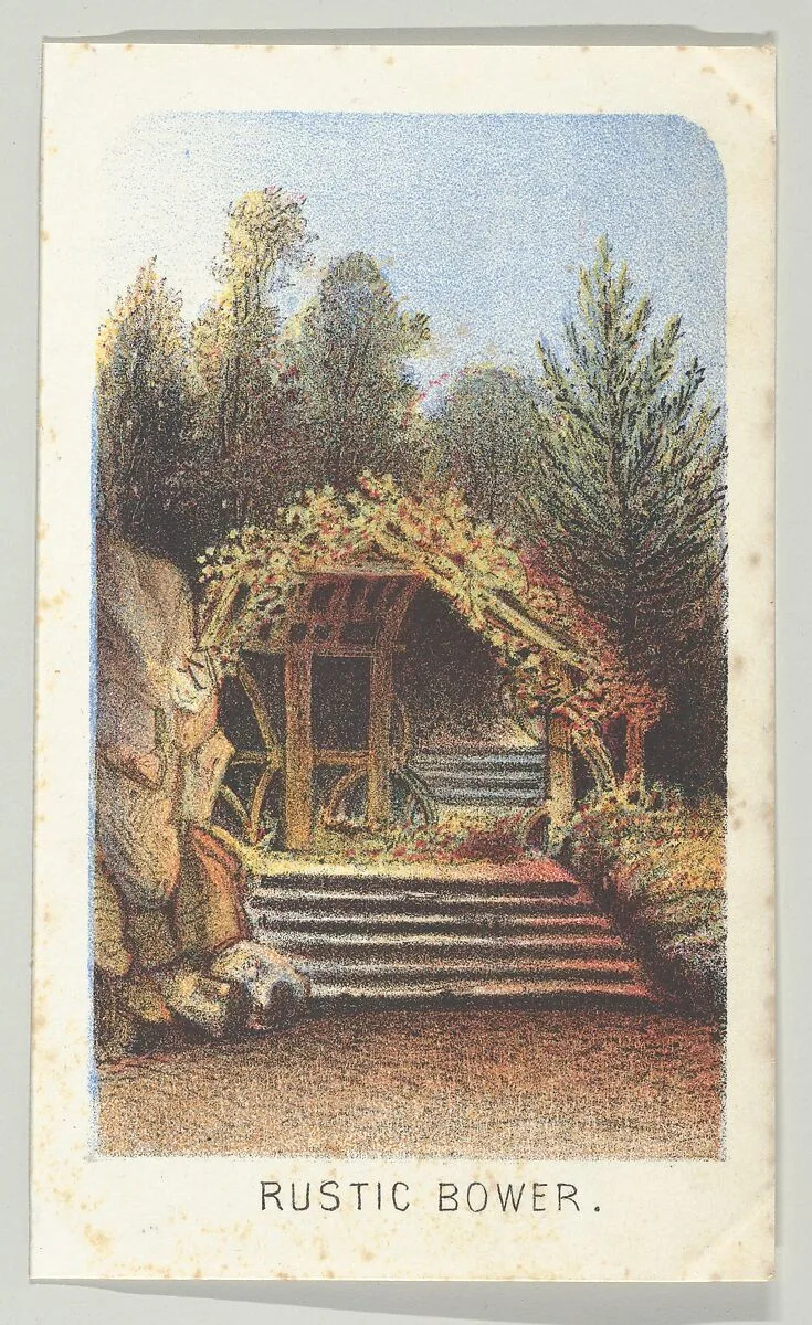 Rustic Bower, from the series, Views in Central Park, New York, Part 3 — Louis Prang & Co.