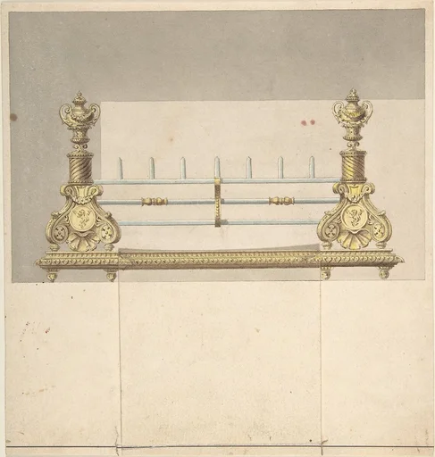Design for Cast-iron Grate with Green Metal Surround