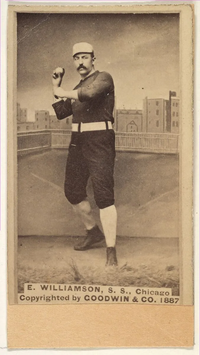 E. Williamson, Shortstop, Chicago, from the Old Judge series (N172) for Old Judge Cigarettes — Goodwin & Company