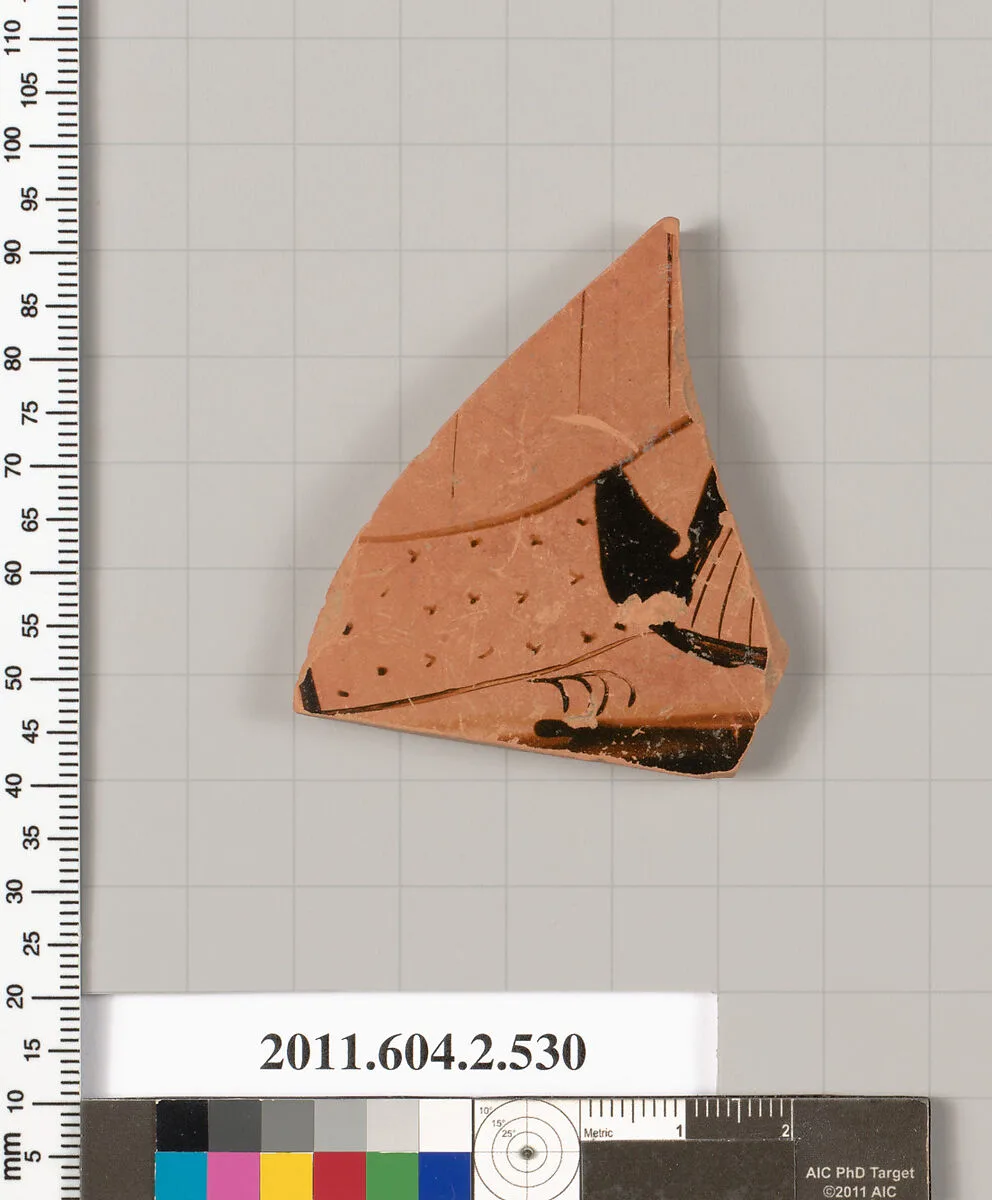 Terracotta fragment of a column-krater (bowl for mixing wine and water) — Unknown