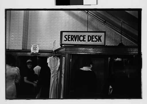 [Five 35mm Film Frames: Klein's Department Store, Union Square, New York City]