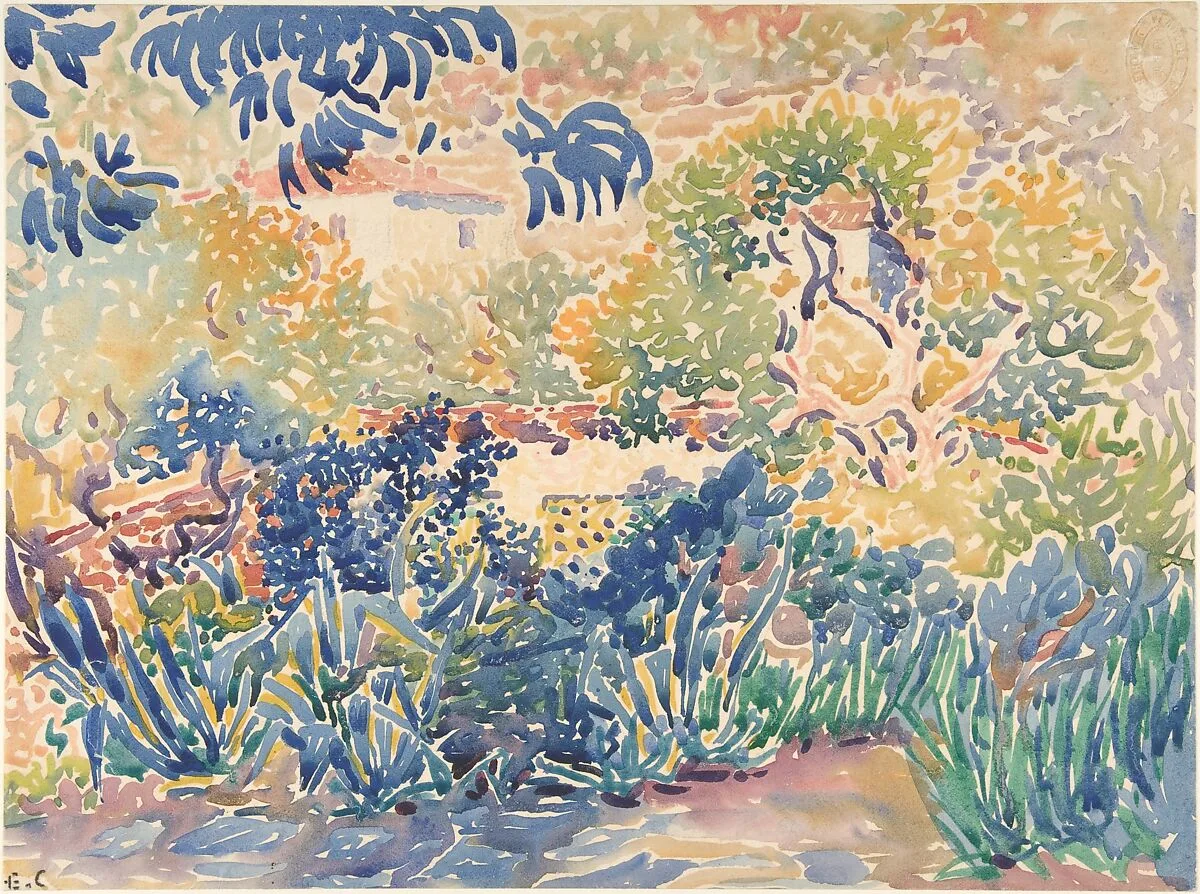 The Artist's Garden at Saint-Clair — Henri-Edmond Cross (Henri-Edmond Delacroix)