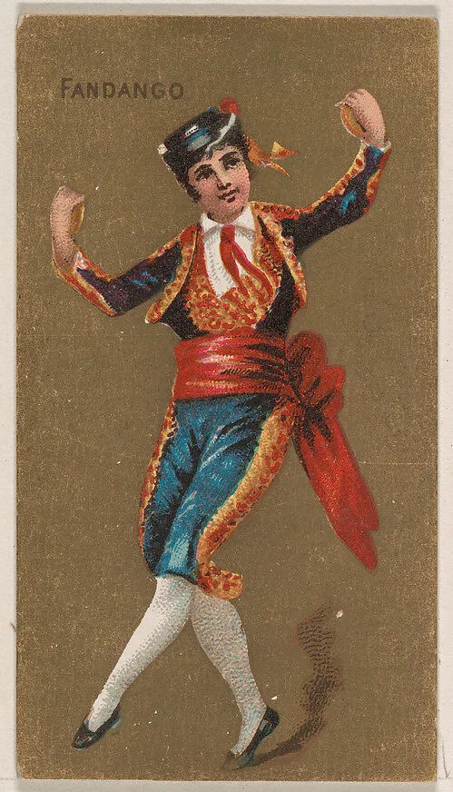 Fandango, from National Dances (N225, Type 2) issued by Kinney Bros. — Kinney Brothers Tobacco Company
