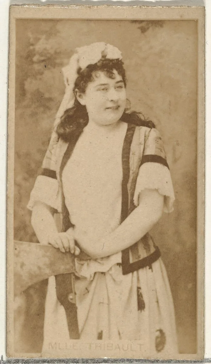 Mlle. Thibault, from the Actors and Actresses series (N145-8) issued by Duke Sons & Co. to promote Duke Cigarettes — W. Duke, Sons & Co.|American Tobacco Company