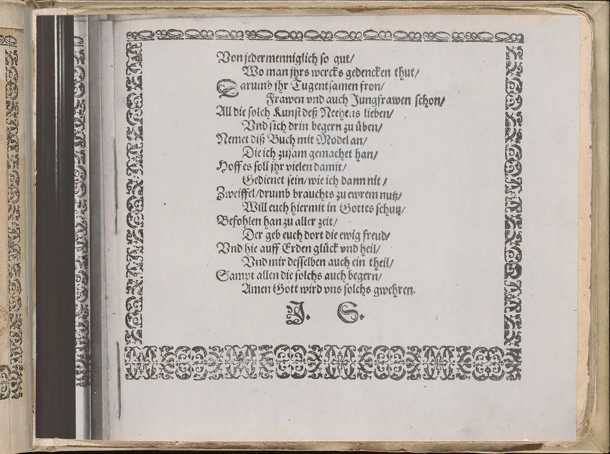 Schön Neues Modelbuch (Page 5 recto) — Johann Sibmacher|Balthasar Caymox