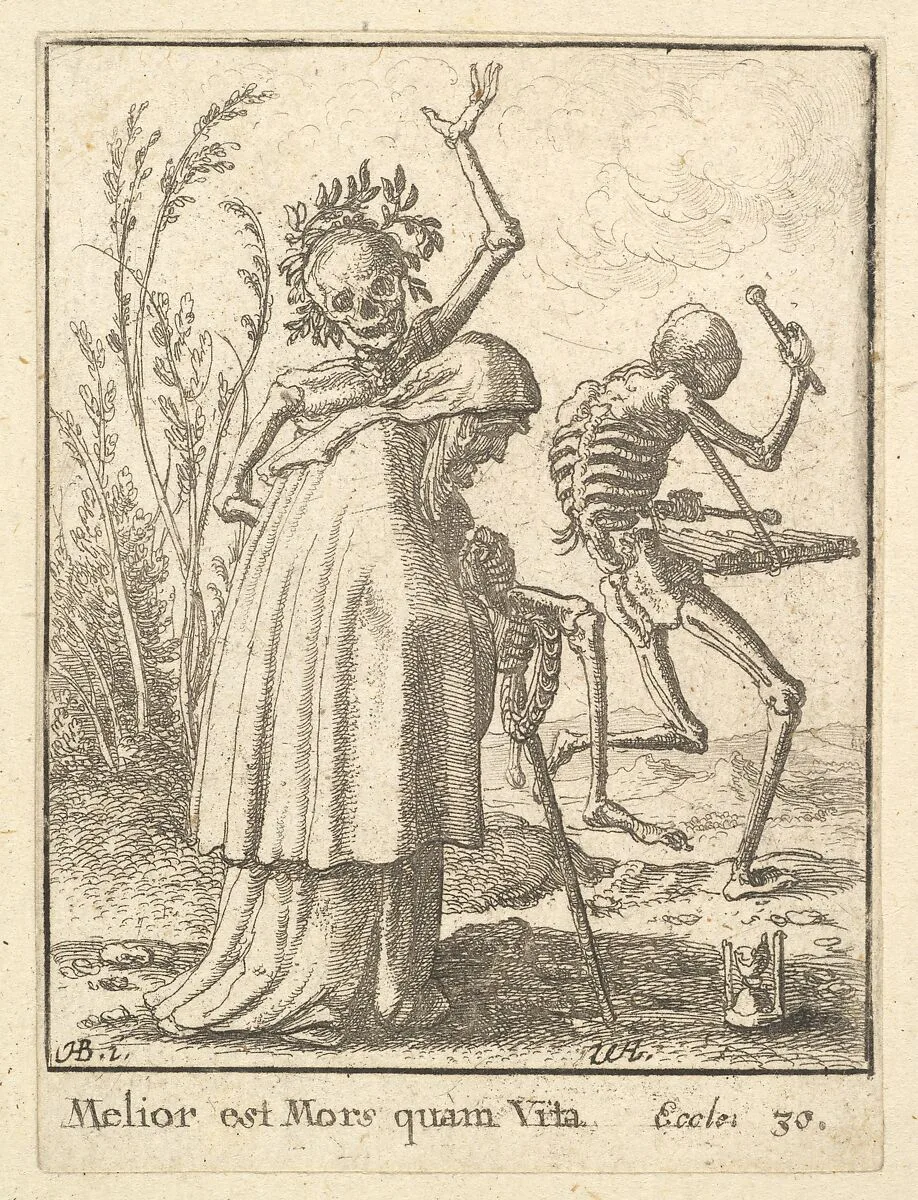 Old woman, from the Dance of Death — Hans Holbein the Younger|Wenceslaus Hollar