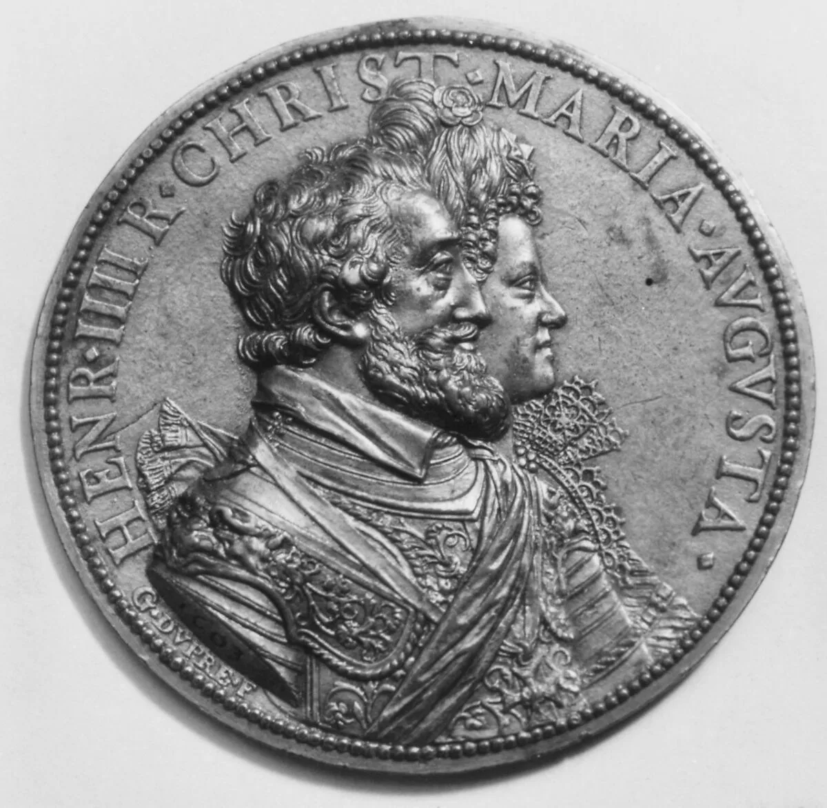 Henry IV, King of France (b. 1553, r. 1589–1610) and Marie de Médicis, his consort (1573–1642) — Guillaume Dupré