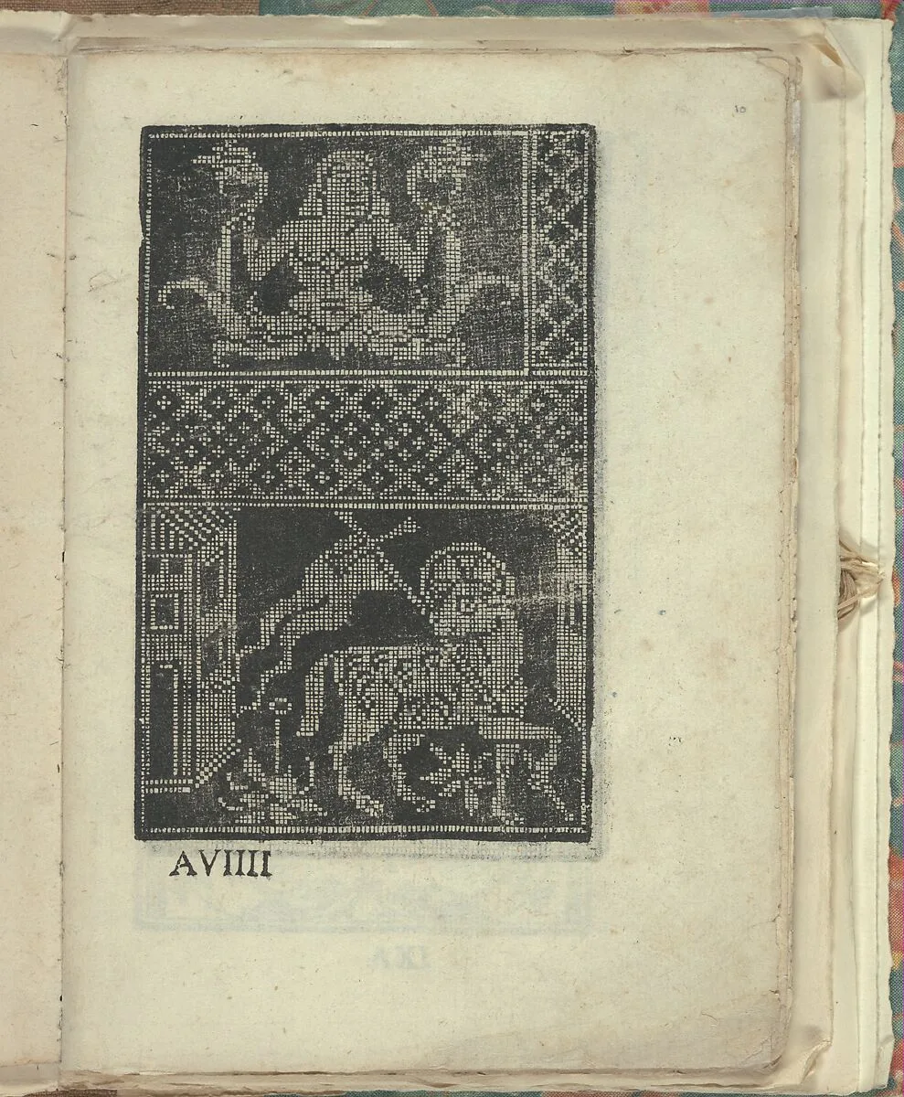 Opera Nova Universali intitulata Corona di racammi, page 10 (recto) — Giovanni Andrea Vavassore