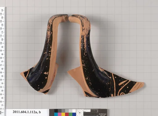 Terracotta fragments of a kylix (drinking cup)