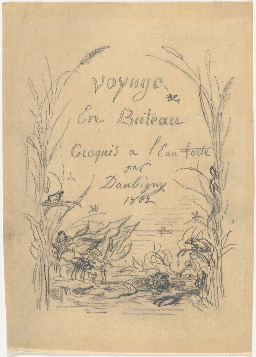Frontispiece for the Album "Voyage en Bateau" — Charles-François Daubigny