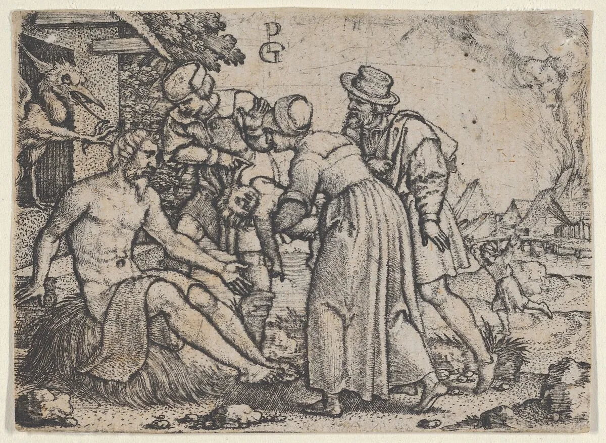 The Persecution of Job — Georg Pencz