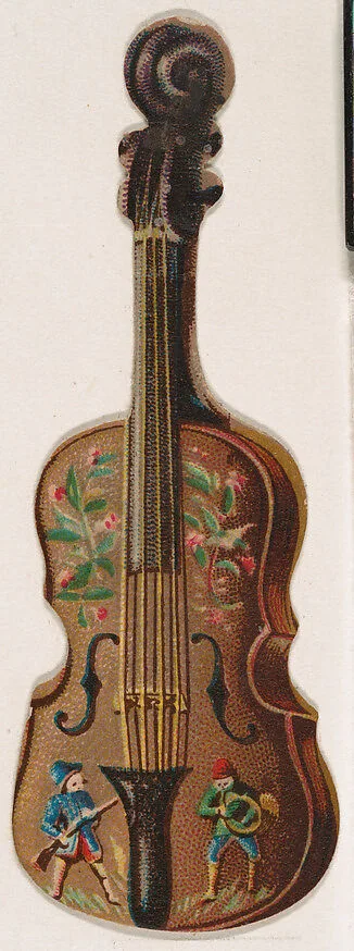 Violin, from the Novelties series (N228, Type 3) issued by Kinney Bros. — Kinney Brothers Tobacco Company