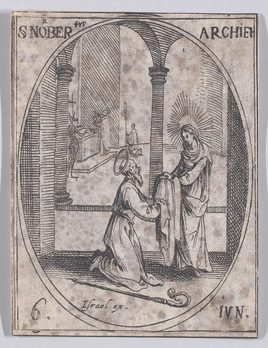 S. Norbert, archevêque (St. Norbert, Archbishop), June 6th, from "Les Images De Tous Les Saincts et Saintes de L'Année" (Images of All of the Saints and Religious Events of the Year) — Jacques Callot|Israël Henriet