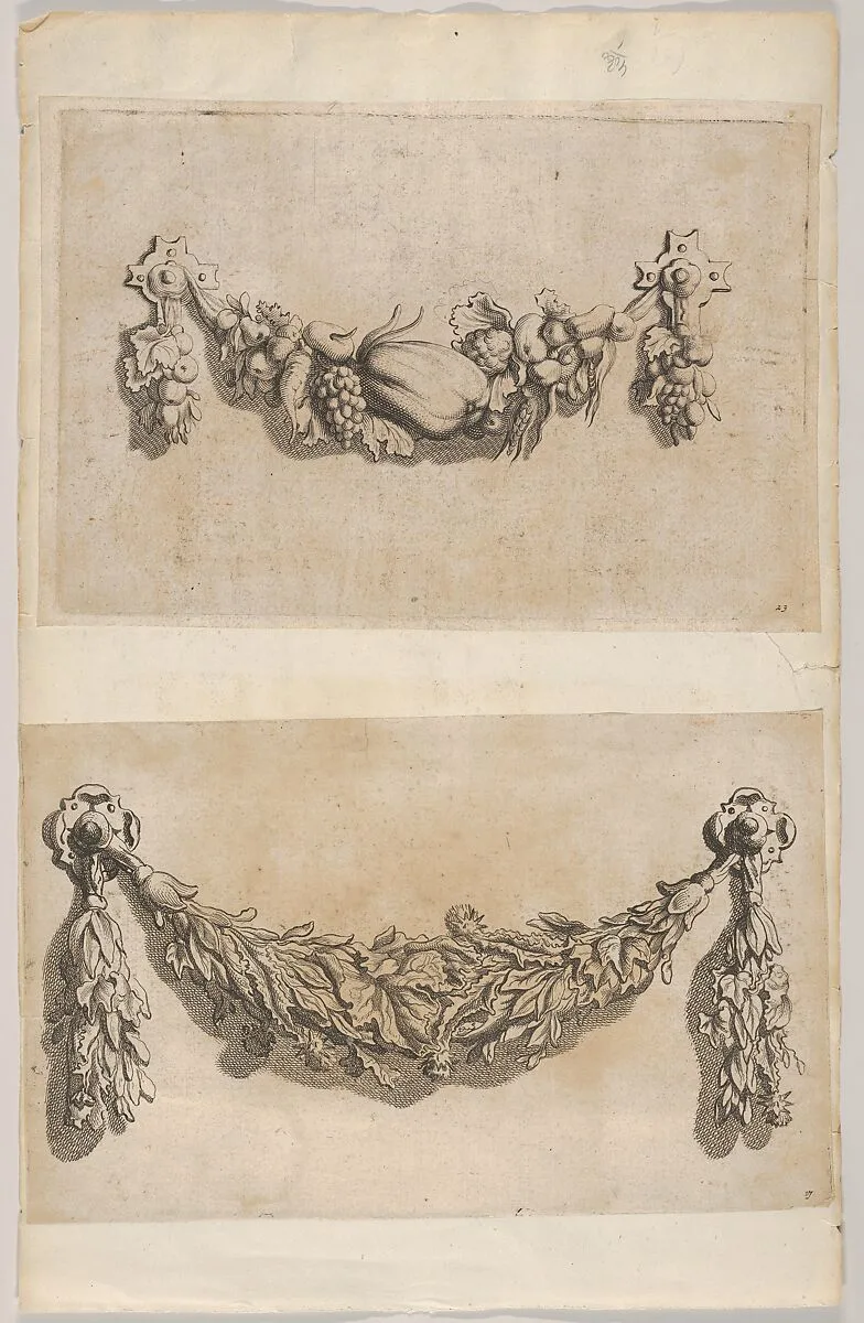 Design for a Garland from 'Various New Festoons, Part II' (Verscheide Nieuwe Festonnen, tweede deel) — Michiel Mosyn|Jacob van Campen|Frederick de Wit