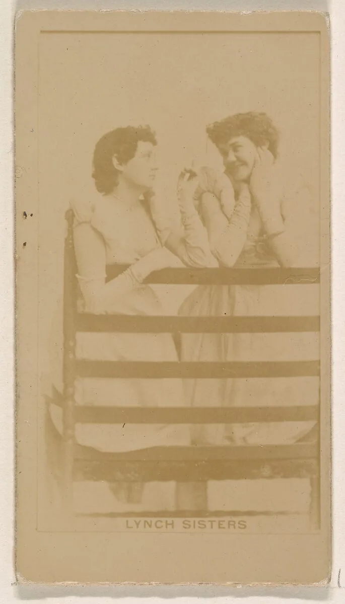 Lynch Sisters, from the Actresses series (N245) issued by Kinney Brothers to promote Sweet Caporal Cigarettes — Kinney Brothers Tobacco Company