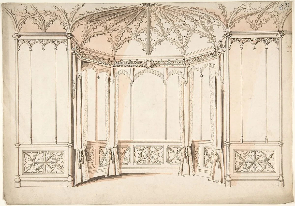 Design for a Gothic Bay Window — Charles Hindley and Sons