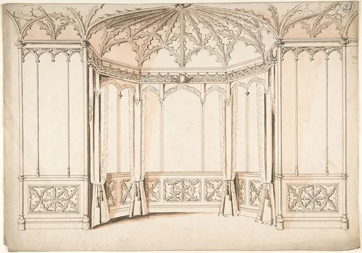 Design for a Gothic Bay Window