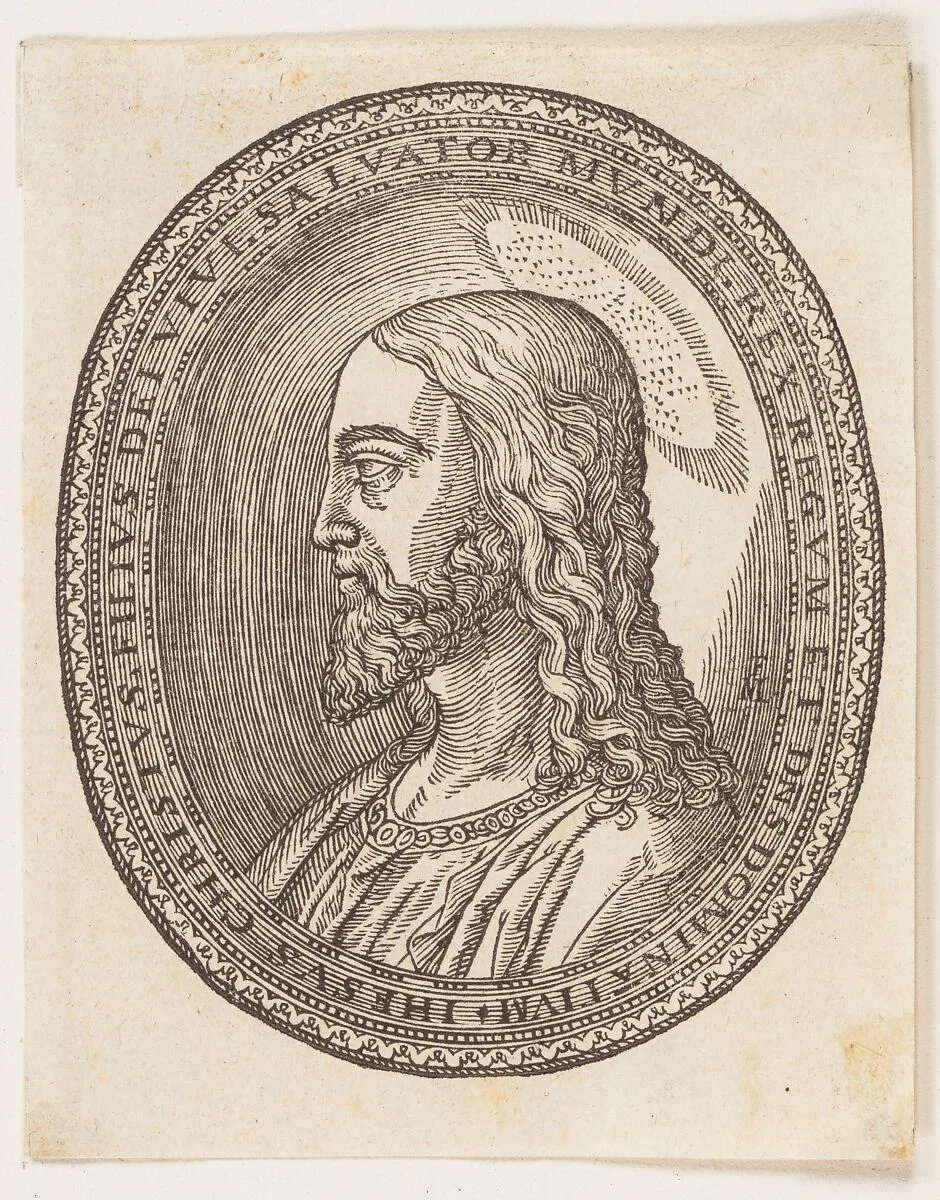 Christ, left profile — Melchior Lorck