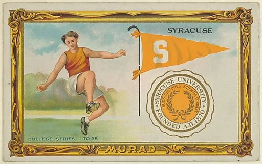 Syracuse University, version two, part of the College Series cabinet cards (T6)