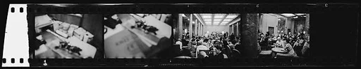 [Four 35mm Film Frames: Views of Restaurant Interior]