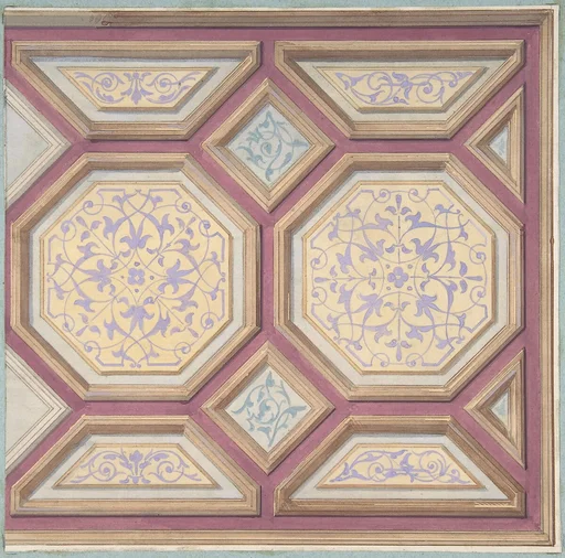 Design for Ceiling, Château de Cangé