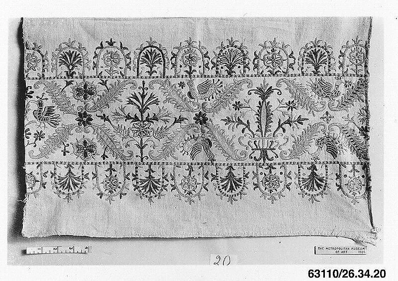 Portion of a dress border — Unknown