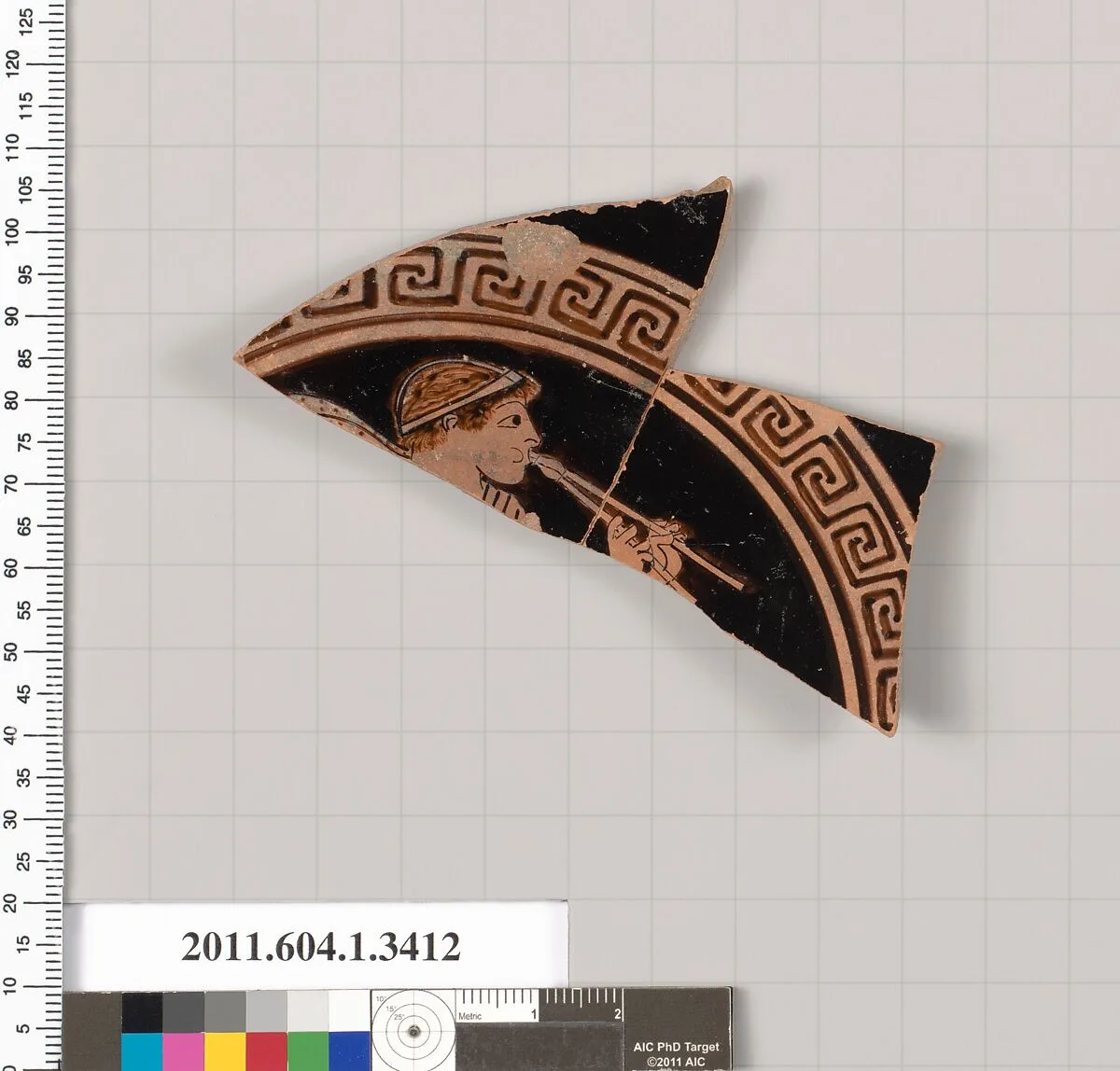 Terracotta fragment of a kylix (drinking cup) — Unknown