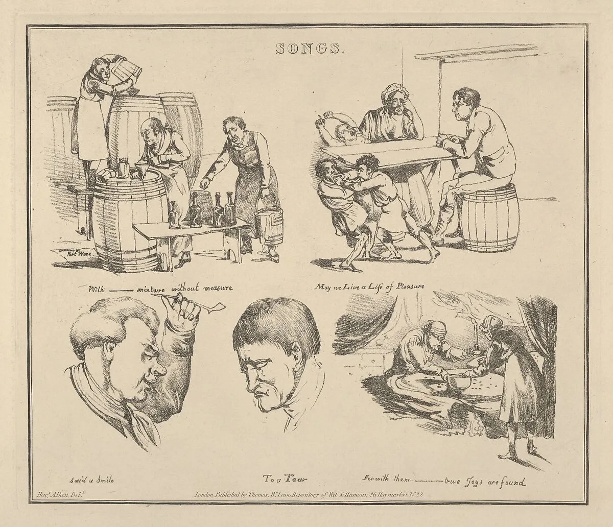 Songs: "With ____ mixture without measure..." — Henry Thomas Alken|Thomas McLean