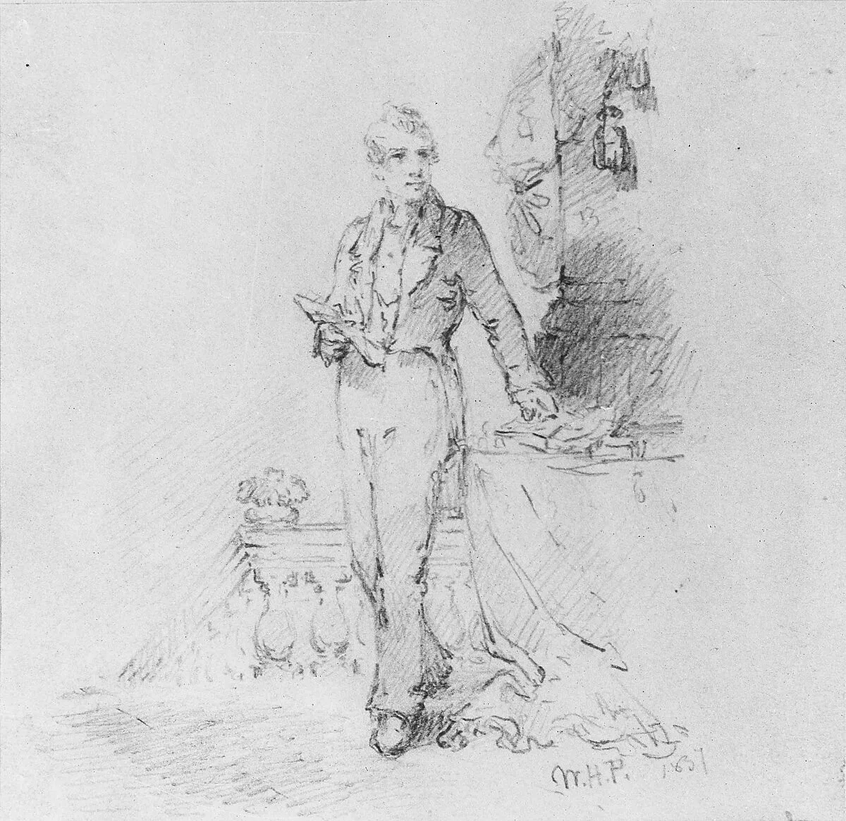 Self-Portrait at Fifteen (from McGuire Scrapbook) — William Henry Powell