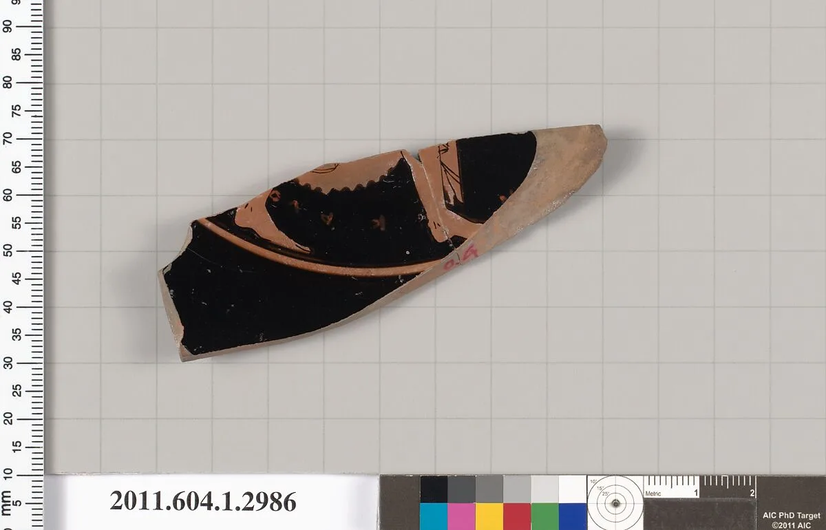 Terracotta fragment of a kylix (drinking cup) — Unknown