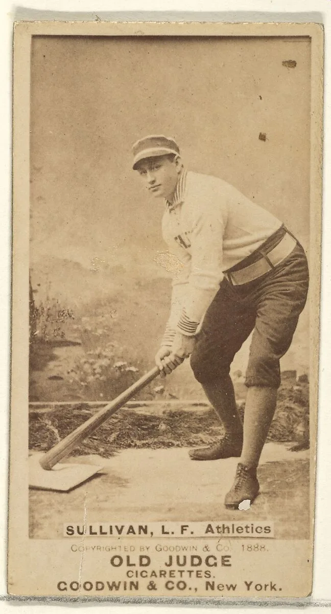 Sullivan, Left Field, Philadelphia Athletics, from the Old Judge series (N172) for Old Judge Cigarettes — Goodwin & Company