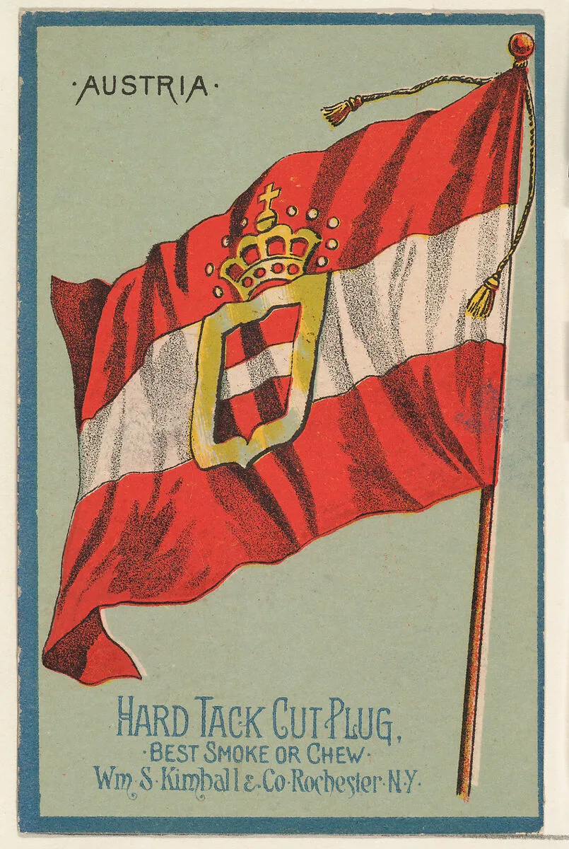 Austria, from the National Flags series (N195) issued by Wm. S. Kimball & Co. — William S. Kimball & Company