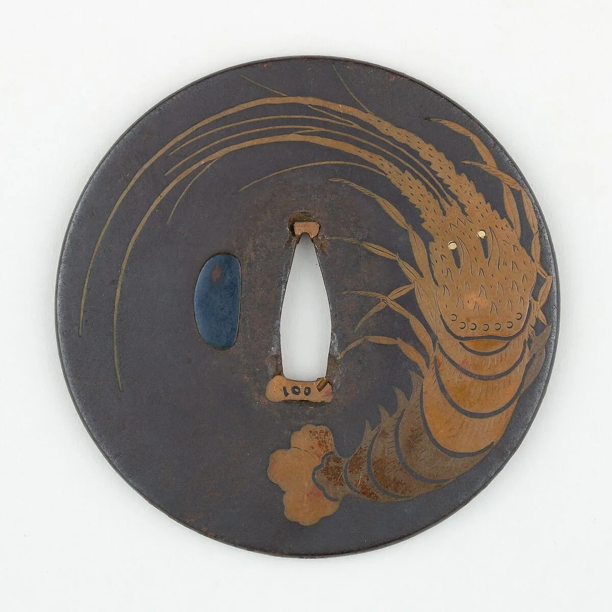 Sword Guard (<i>Tsuba</i>) Depicting Prawn (海老図鐔) — Unknown