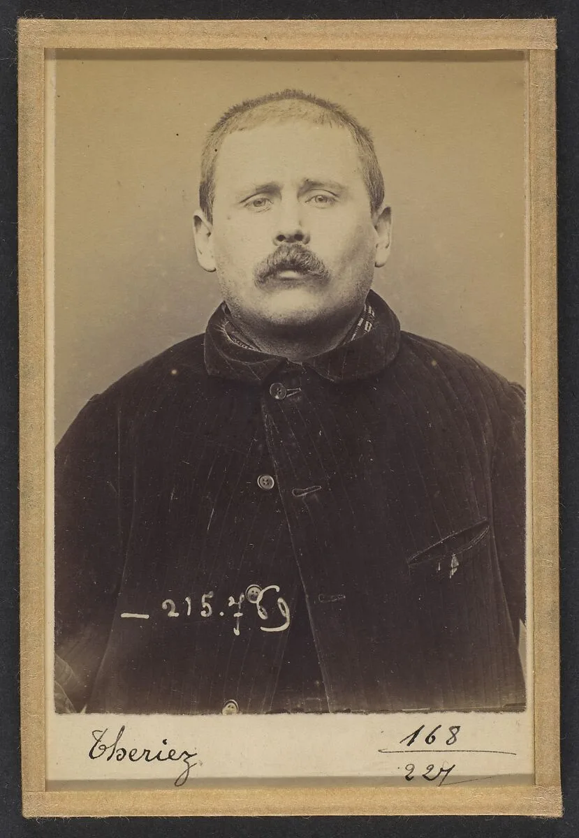 Theriez. Louis (ou Perriez). 35 ans, né le 29/8/58 à Paris. Ébéniste. Anarchiste. 16/3/94. — Alphonse Bertillon