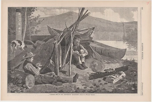 Camping Out in Adirondacks (from "Harper's Weekly," Vol. XVIII)
