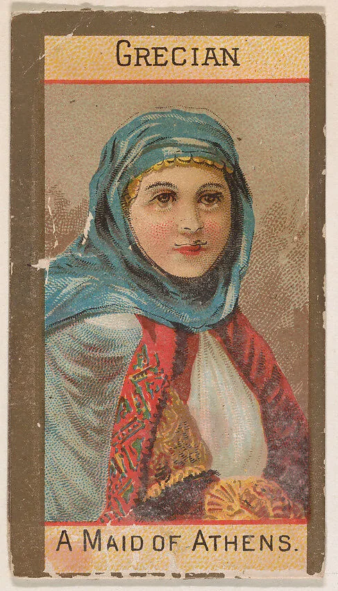 Greecian, A Maid of Athens, from Types of Nationalities (N240) issued by Kinney Bros. — Kinney Brothers Tobacco Company
