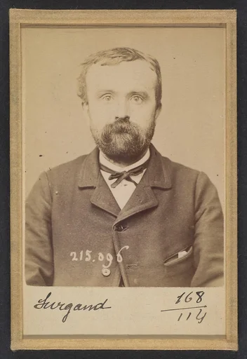 Surgand. Alphonse. 21 ans, né à Lyon. Réparateur de chaussures. Anarchiste. 4/3/94.