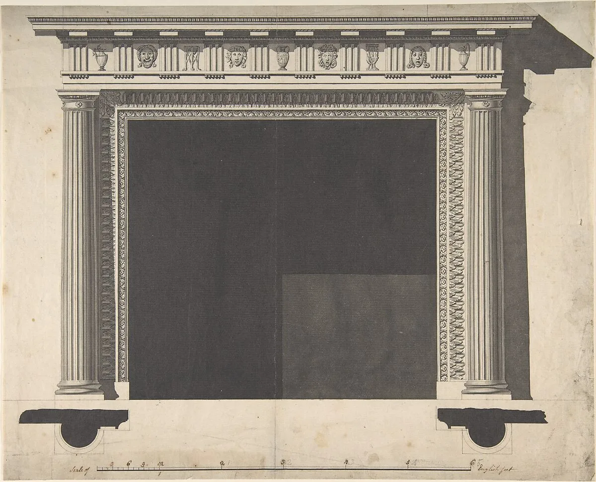 Design for a Chimney-piece, for the Saloon, Milton Park, Northamptonshire — Sir William Chambers
