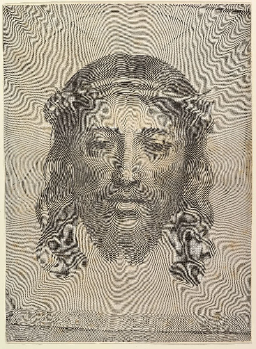 Face of Christ on St. Veronica's Cloth — Claude Mellan