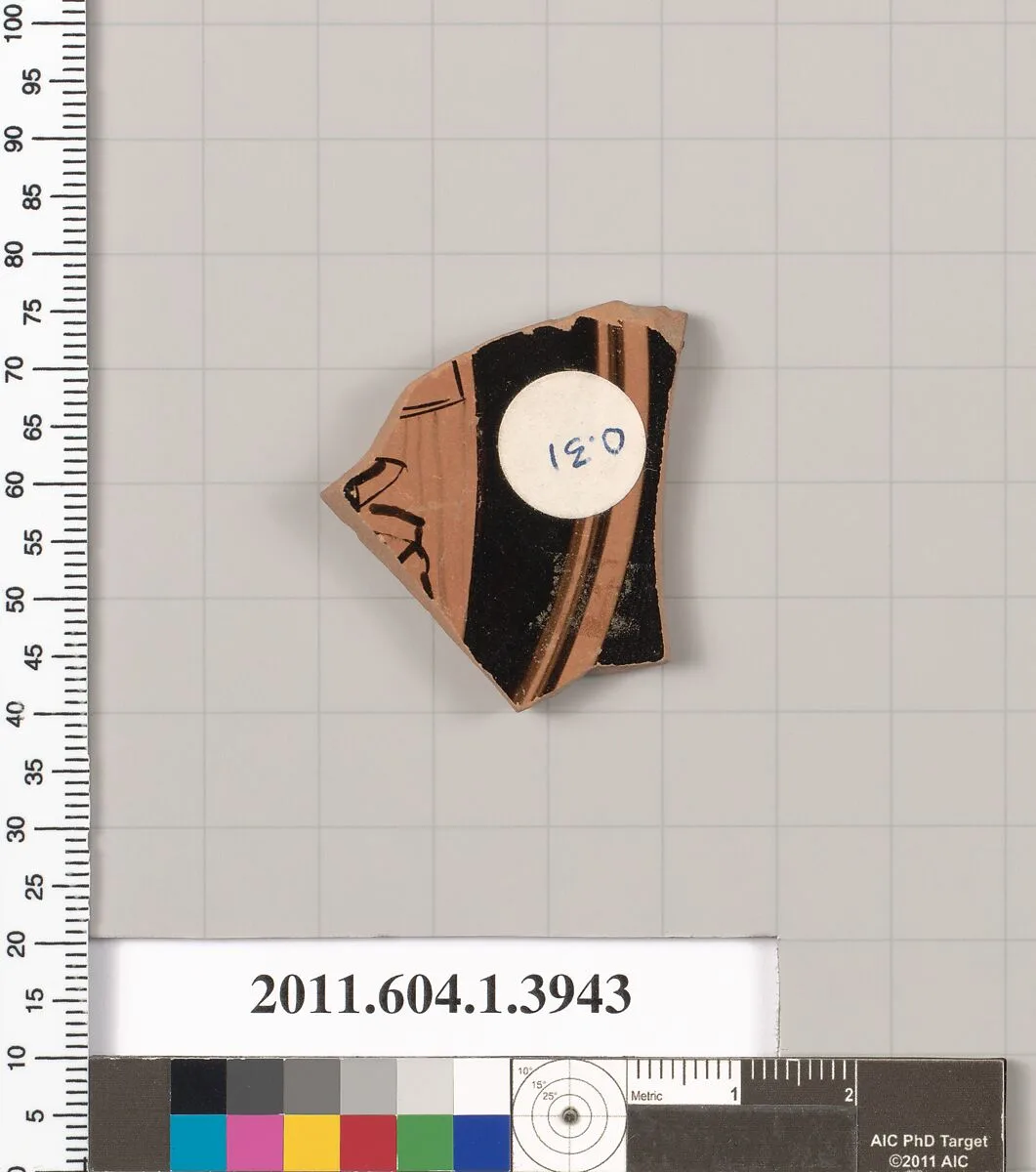 Terracotta fragment of a kylix (drinking cup) — Unknown