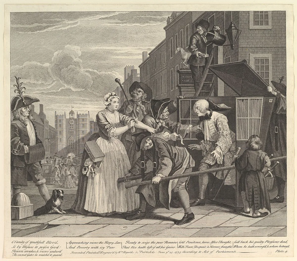 A Rake's Progress, Plate 4 — William Hogarth|Dr. John Hoadley