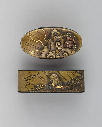 Sword-Hilt Collar and Pommel (Fuchigashira)