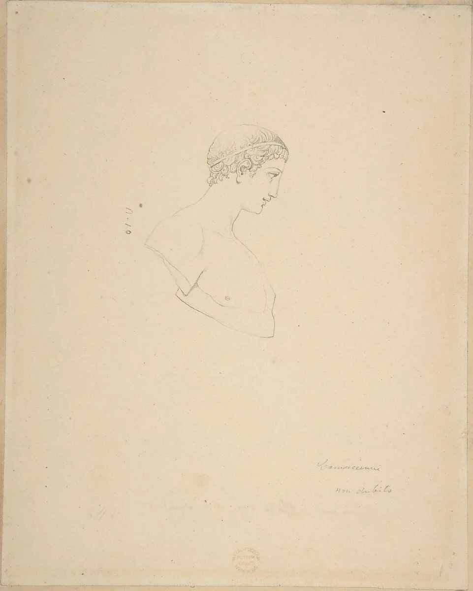 Classical Male Bust in Profile — Vincenzo Camuccini