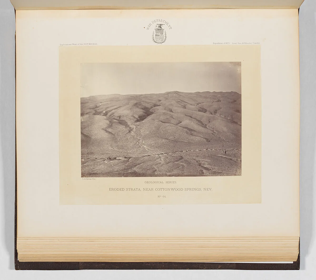 Eroded Strata, Near Cottonwood Springs, Nevada — Timothy H. O'Sullivan