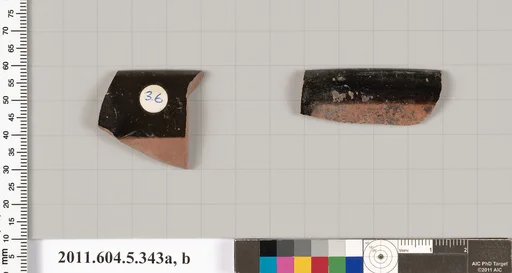 Terracotta rim fragments of kylikes (drinking cups)