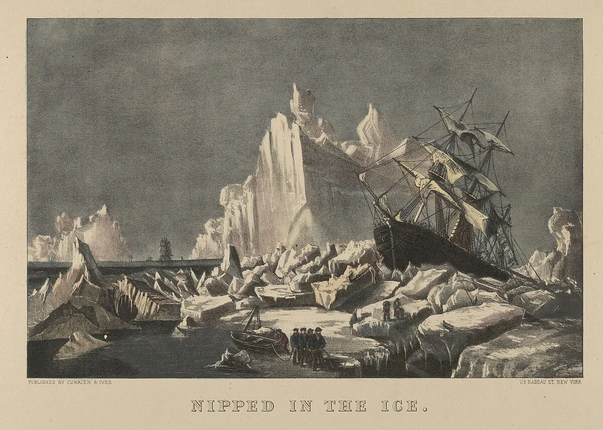Nipped in the Ice — Currier & Ives