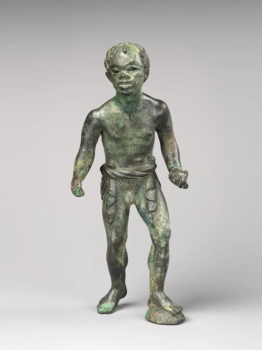 Bronze statuette of a Black African youth — Unknown